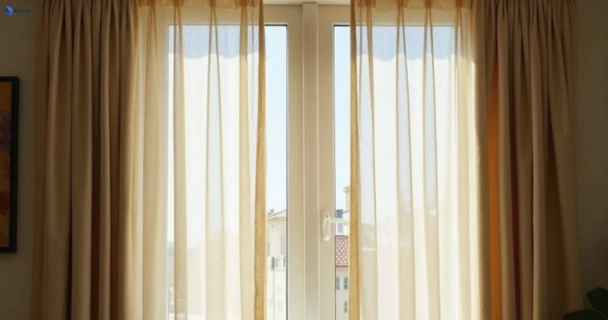 Dull dusty drapes in mount-helen-vic before professional cleaning